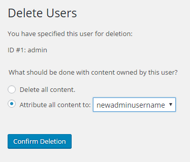delete user