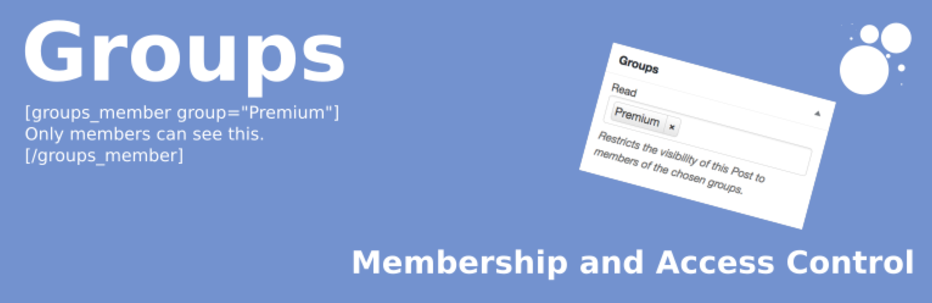 Groups WordPress membership plugin