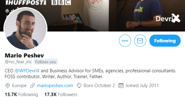 mario-peshev-e1575989850342 WordPress Superheroes To Follow in 2020 [With Exclusive Tips From Some Influencers] WPDev News Interviews|influencers 2020|WordPress|wordpress influencers 